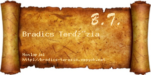Bradics Terézia névjegykártya