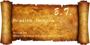 Bradics Terézia névjegykártya